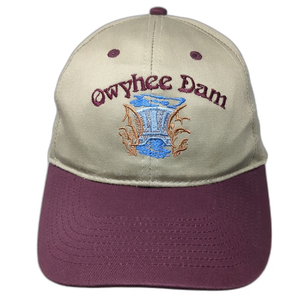 Otto Baseball Cap Beige Red One Size Owyhee Dam 75th Anniversary Strapback Hat